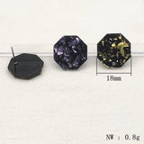 Acrylic Ice Crack Effect Ear Studs, Earring DIY Parts