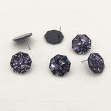 Acrylic Ice Crack Effect Ear Studs, Earring DIY Parts