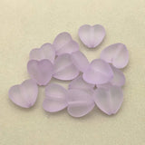 330pcs Clear Frosted Heart Acrylic Beads DIY Jewelry Findings