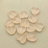 330pcs Clear Frosted Heart Acrylic Beads DIY Jewelry Findings
