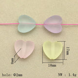 330pcs Clear Frosted Heart Acrylic Beads DIY Jewelry Findings