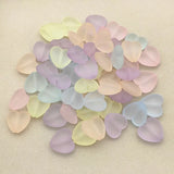 330pcs Clear Frosted Heart Acrylic Beads DIY Jewelry Findings