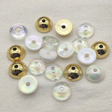 18mm UV/Clear/White Middle Hole Beads for DIY Jewelry, 100pcs
