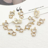 18x10mm CZ Copper Charm 50pcs for DIY Jewelry, Findings & Components