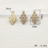 CZ Rhombus Charm 50pcs for Necklace/Earring, DIY Jewelry Findings