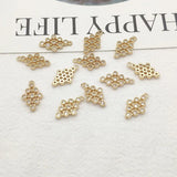 CZ Rhombus Charm 50pcs for Necklace/Earring, DIY Jewelry Findings