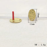 Oval Shape Ear Studs 100pcs Zinc Alloy DIY Jewelry Findings