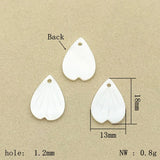 Real Nature Shell Carved Petal Charm 18x13mm 100pcs