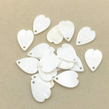Real Nature Shell Carved Petal Charm 18x13mm 100pcs