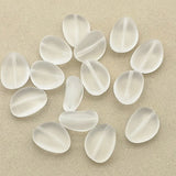 Acrylic Clear Frosted Lentils Beads For Jewelry DIY 350pcs
