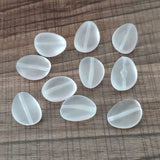 Acrylic Clear Frosted Lentils Beads For Jewelry DIY 350pcs