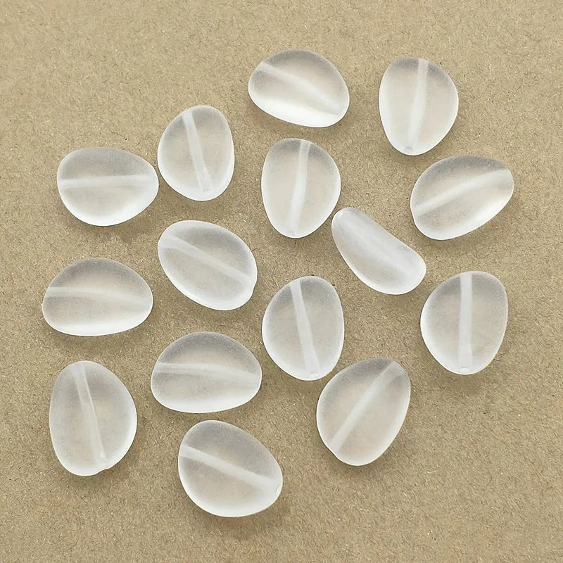 Acrylic Clear Frosted Lentils Beads For Jewelry DIY 350pcs