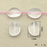 Acrylic Clear Frosted Lentils Beads For Jewelry DIY 350pcs