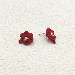 50pcs Zinc Alloy Flower Ear Studs for Earring DIY