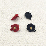 50pcs Zinc Alloy Flower Ear Studs for Earring DIY