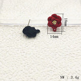 50pcs Zinc Alloy Flower Ear Studs for Earring DIY