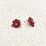 50pcs Zinc Alloy Flower Ear Studs for Earring DIY