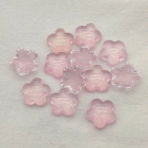 100pcs Flat Bottom Flower Beads, Hairpin DIY Parts, Jewelry Findings