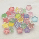 100pcs Flat Bottom Flower Beads, Hairpin DIY Parts, Jewelry Findings