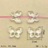Clear Butterfly Beads for Jewelry Making