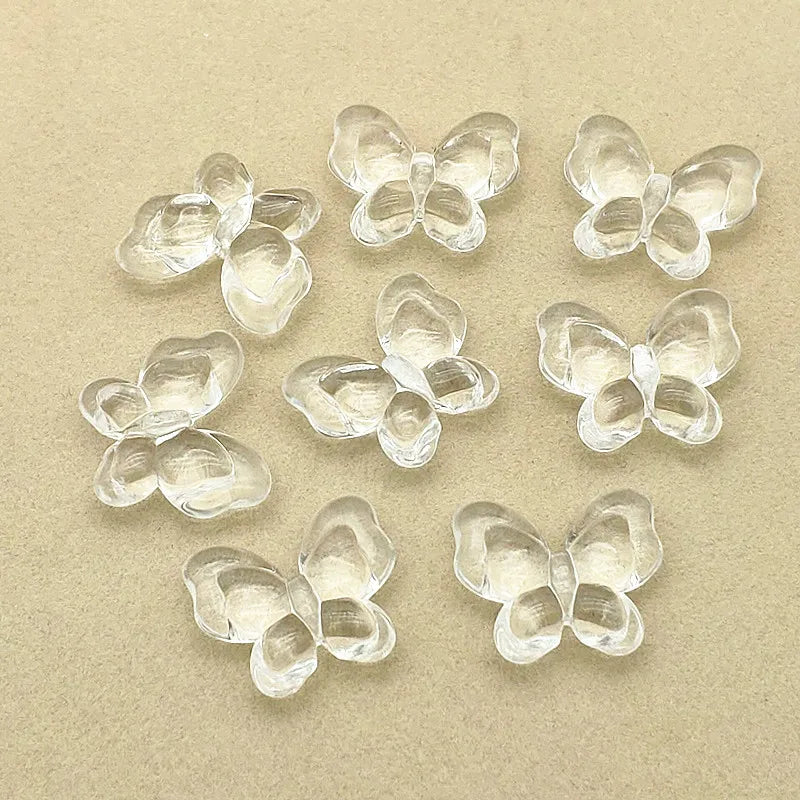 Clear Butterfly Beads for Jewelry Making
