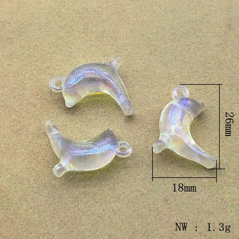 Clear Magic Dolphin Beads for DIY Hair Accessories