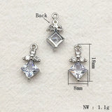 CZ Pendant Charm 18x8mm 50pcs Copper DIY Jewelry Findings