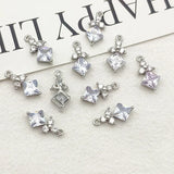 CZ Pendant Charm 18x8mm 50pcs Copper DIY Jewelry Findings