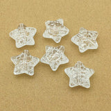 Clear Crack Star Beads 19/28mm for DIY Jewelry Making