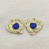 Heart Charm Pendant for Jewelry Making 100pcs