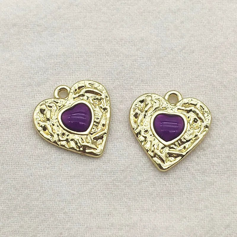 Heart Charm Pendant for Jewelry Making 100pcs