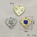 Heart Charm Pendant for Jewelry Making 100pcs