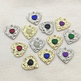 Heart Charm Pendant for Jewelry Making 100pcs