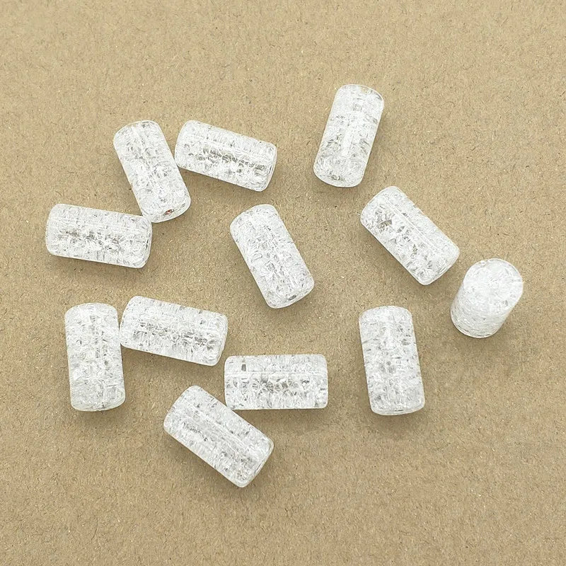 Crack Tubular Beads 300pcs - DIY Jewelry Findings