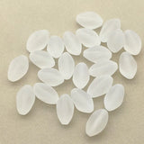 Clear Frosted Twist Oval Beads 350pcs DIY Jewelry Findings