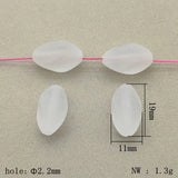 Clear Frosted Twist Oval Beads 350pcs DIY Jewelry Findings