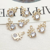 Copper CZ Charm 19x12mm 50pcs for Necklace Earring DIY