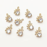 Copper CZ Charm 19x12mm 50pcs for Necklace Earring DIY