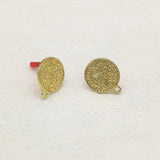 100pcs Zinc Alloy Round Shape Ear Stud DIY Jewelry Findings