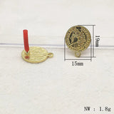 100pcs Zinc Alloy Round Shape Ear Stud DIY Jewelry Findings