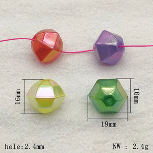 UV Magic Faceted Beads for Necklace Earrings DIY Parts