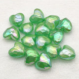 UV Magic Heart Beads For Necklace Earrings DIY Parts 100pcs