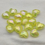 UV Magic Heart Beads For Necklace Earrings DIY Parts 100pcs
