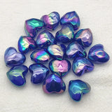 UV Magic Heart Beads For Necklace Earrings DIY Parts 100pcs