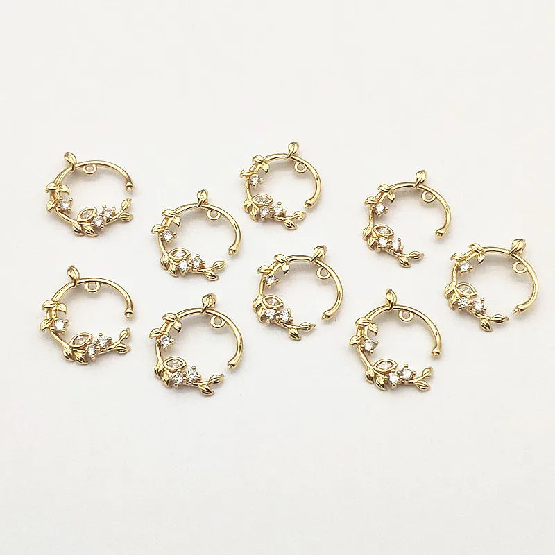 Arrival! CZ Flower Charm 50pcs for DIY Necklace/Earring, Jewelry Findings
