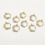 Arrival! CZ Flower Charm 50pcs for DIY Necklace/Earring, Jewelry Findings