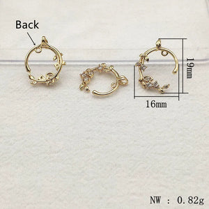 Arrival! CZ Flower Charm 50pcs for DIY Necklace/Earring, Jewelry Findings