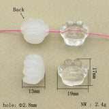 Clear/Jelly CatPaw Beads For DIY Earrings/Necklace