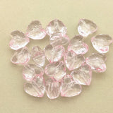 240pcs Clear Acrylic Heart Shape Beads for DIY Jewelry Making