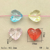 240pcs Clear Acrylic Heart Shape Beads for DIY Jewelry Making